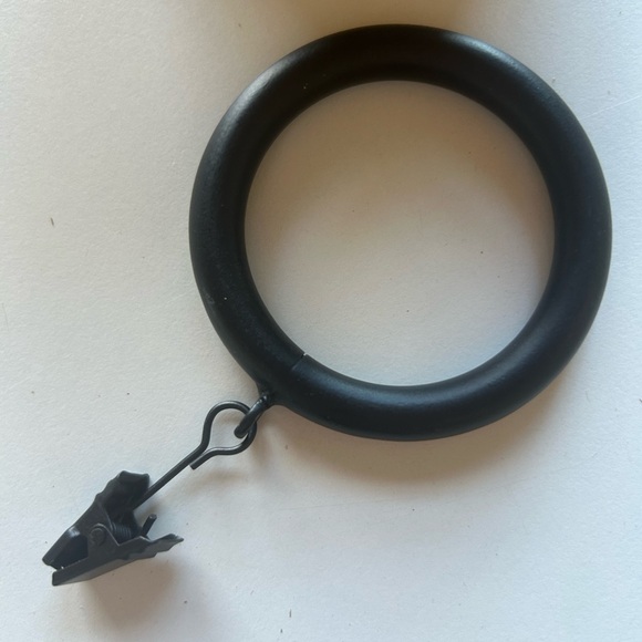 West Elm Black Curtain Clip Rings Set - Picture 2 of 5